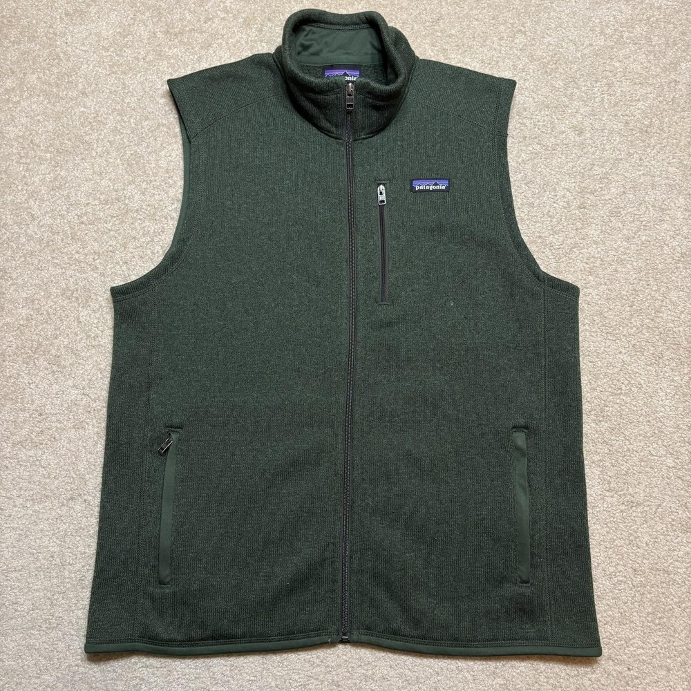Patagonia Better Sweater Vest Mens Large Green Fleece Full Zip STY25882 Outdoor